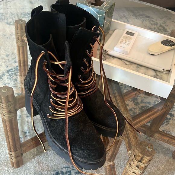 Dylan lace up free people black boots - Picture 2 of 8